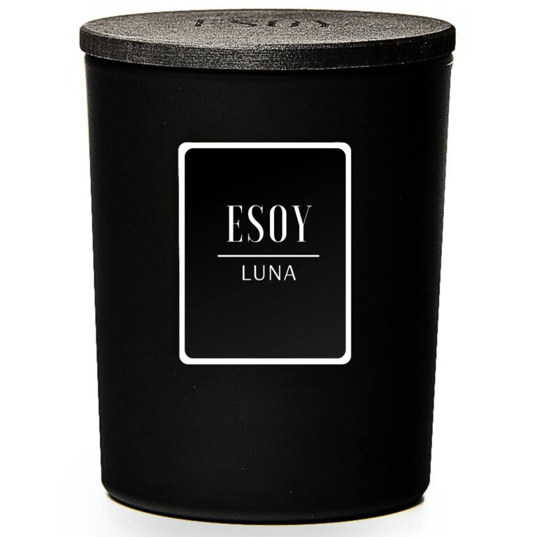Ekskluzywna świeca zapachowa ESOY Luna z czarnym drewnianym wieczkiem